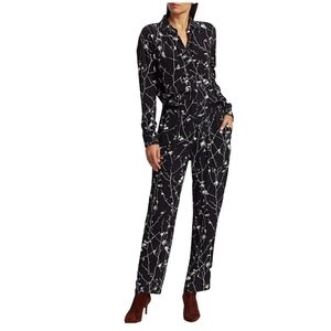 Rag + Bone Therese Floral Print Long Sleeve Jumpsuit